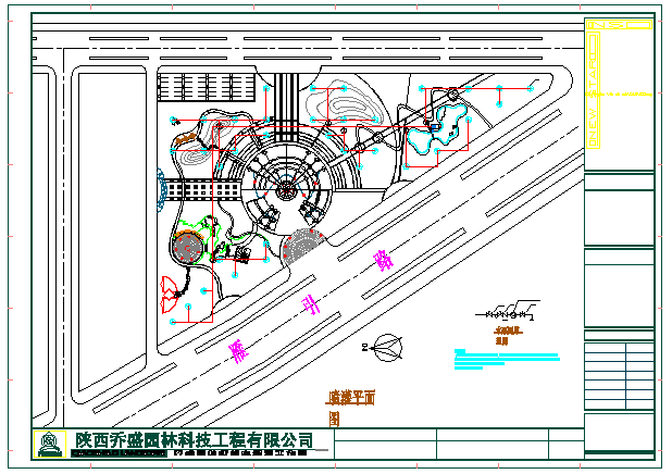 西安雁引公园景观绿化全套cad设计图_图1