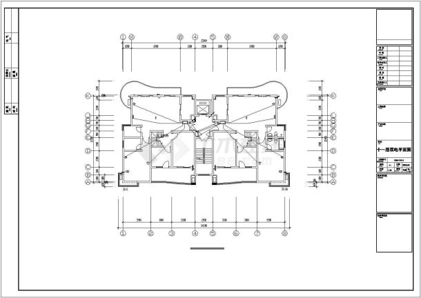 十一层住宅楼电气施工图，共15张-图一