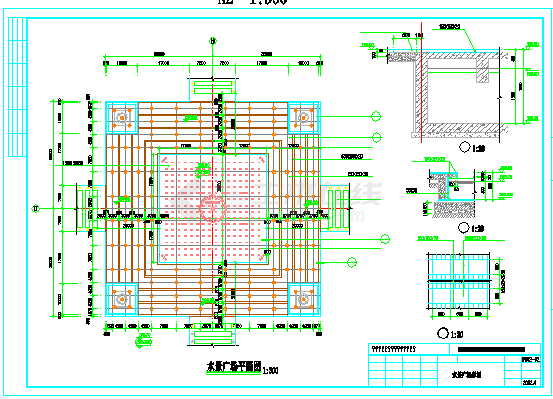 重庆广安思源广场景观工程CAD全套设计图-图二