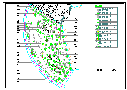 重庆某公园植物种植cad设计施工图_图1