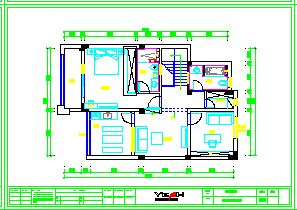 美式-别墅两层196㎡-现代园墅装修设计cad图纸-图二