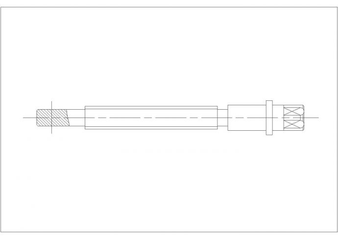 某标准件螺杆CAD平立面施工设计图_图1