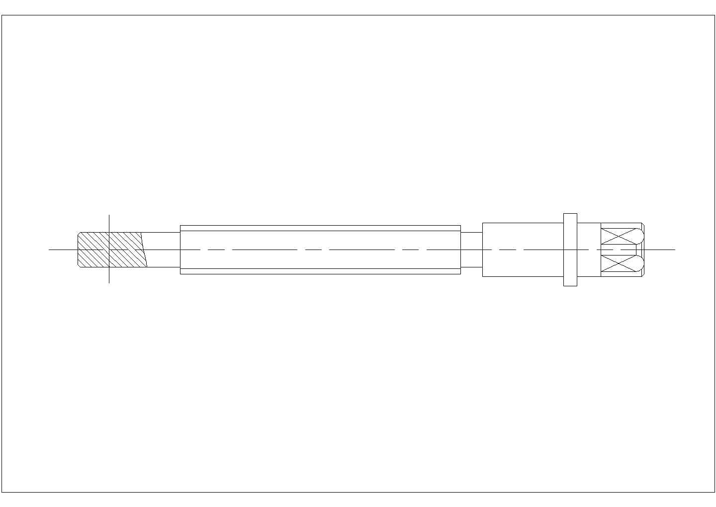 某标准件螺杆CAD平立面施工设计图