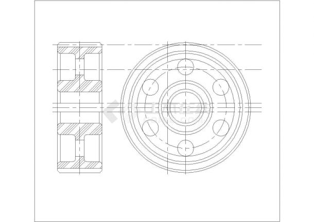 某齿轮类圆柱直齿轮CAD设计大样图纸-图一