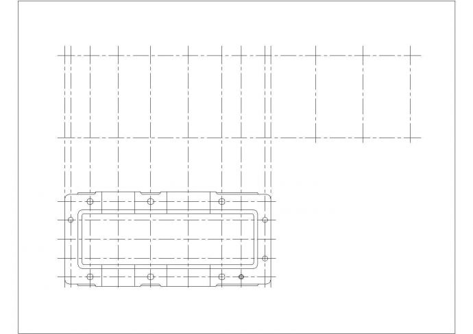 某箱体变速箱箱体俯视图CAD设计构造节点图_图1