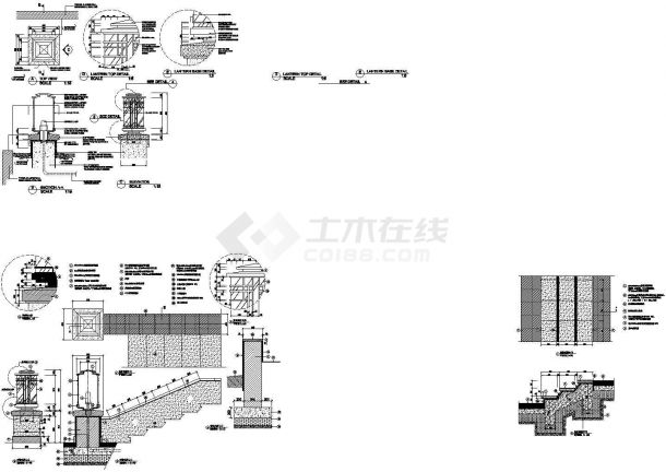 景观灯柱CAD图纸——景观施工图分类细部大全-图二