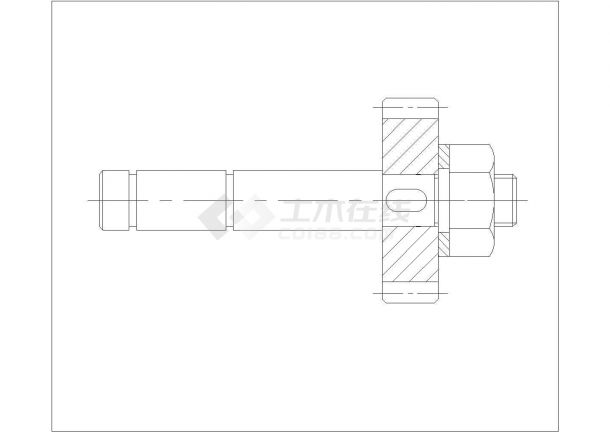 某轴类齿轮轴装配图CAD设计施工节点图-图一