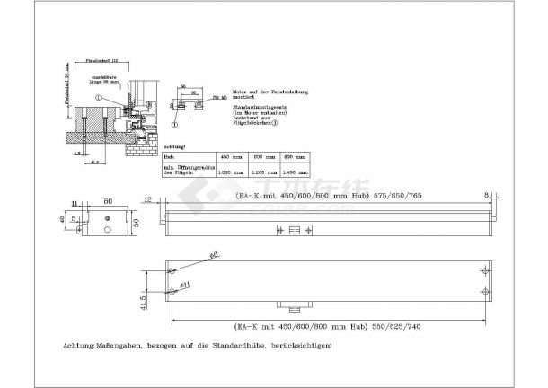 某电动开窗详细节点顶悬外翻窗窗台固定CAD设计施工图-图一