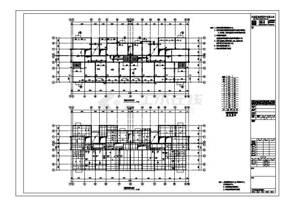 某小区住宅楼框架结构设计施工图-图二