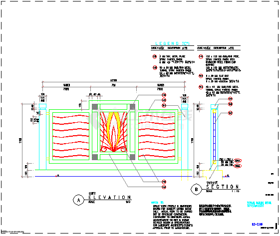 某围墙栏杆CAD施工节点全套设计-图一