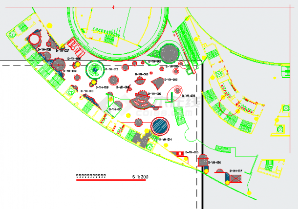 某宇航科技展厅环境CAD设计平立面布置图-图一