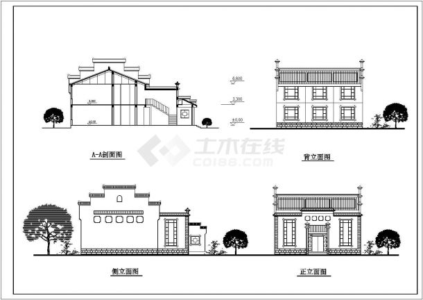 某酒店单元CAD节点剖面设计图纸-图二