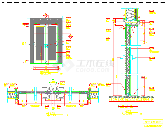 某乙级防火门CAD大样全套设计图-图一