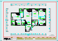 现代-三室两厅120㎡-雅居家装设计cad施工图-图二