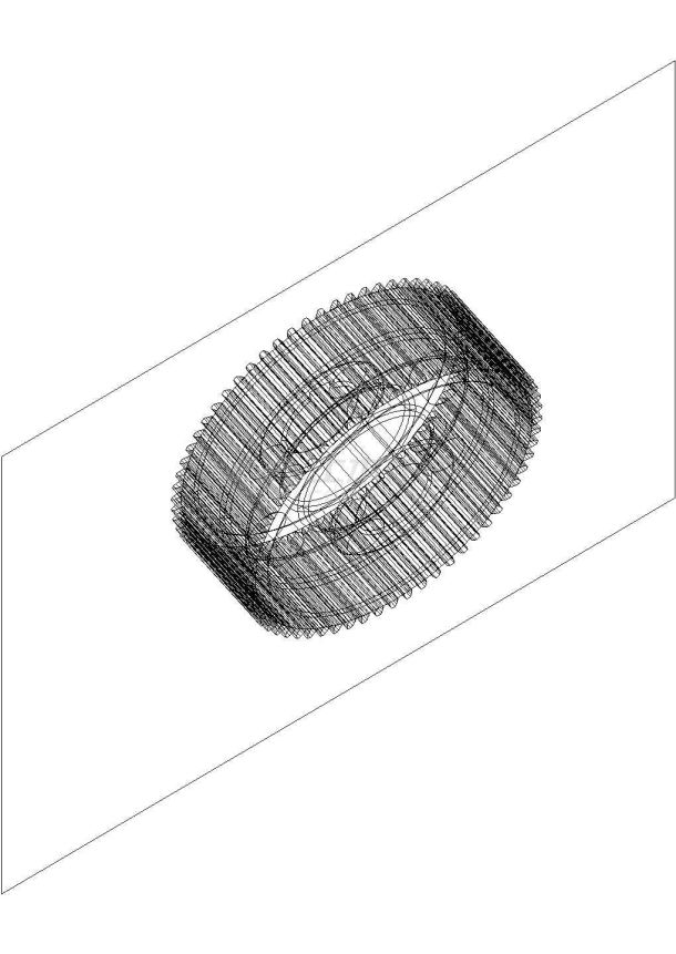 某齿轮类大齿轮立体图CAD完整详细大样图-图一