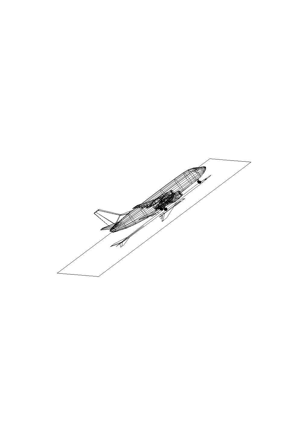 某飞机CAD构造完整详细图