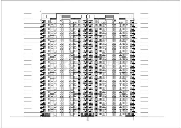上海市红星湖苑小区27层剪力墙结构公寓住宅楼建筑设计CAD图纸-图二