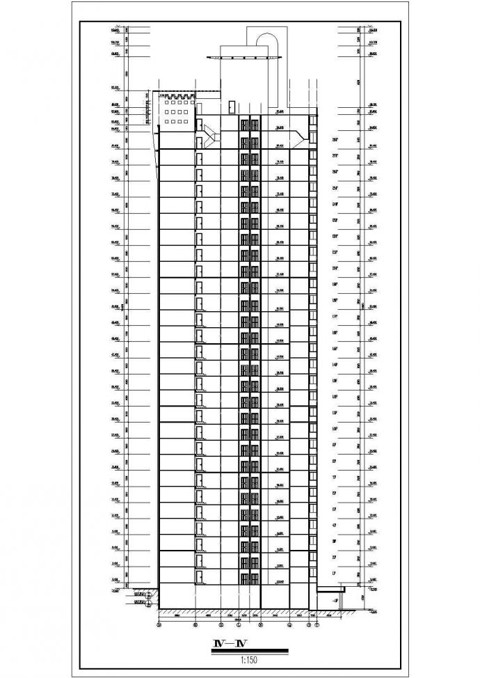 泉州市兴芳元小区28层剪力墙住宅楼建筑设计CAD图纸（含跃层和机房层）_图1