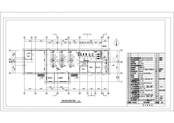 某锅炉房系统及平面图CAD构造施工设计图-图一