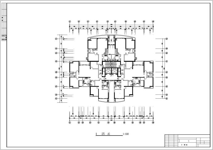 莆田市金田花园小区经典实用的平面户型设计CAD图纸（共21张）_图1