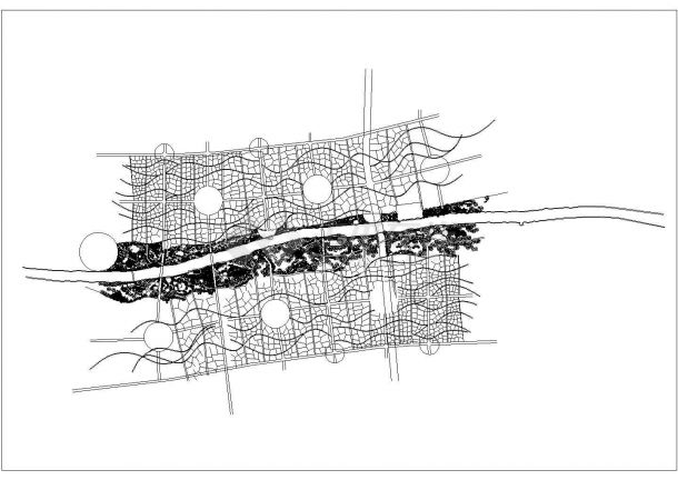 某河道两侧的园林CAD完整全套详细设计图-图一