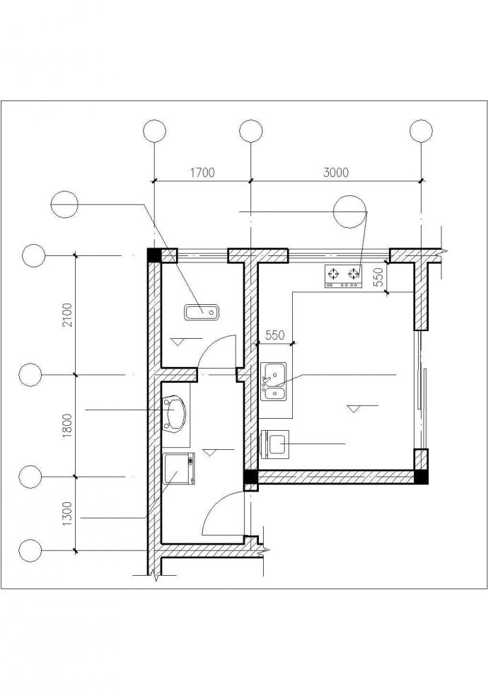 崇州裕阳花园小区3170平米8层框架住宅楼建筑设计CAD图纸（含负一层）_图1