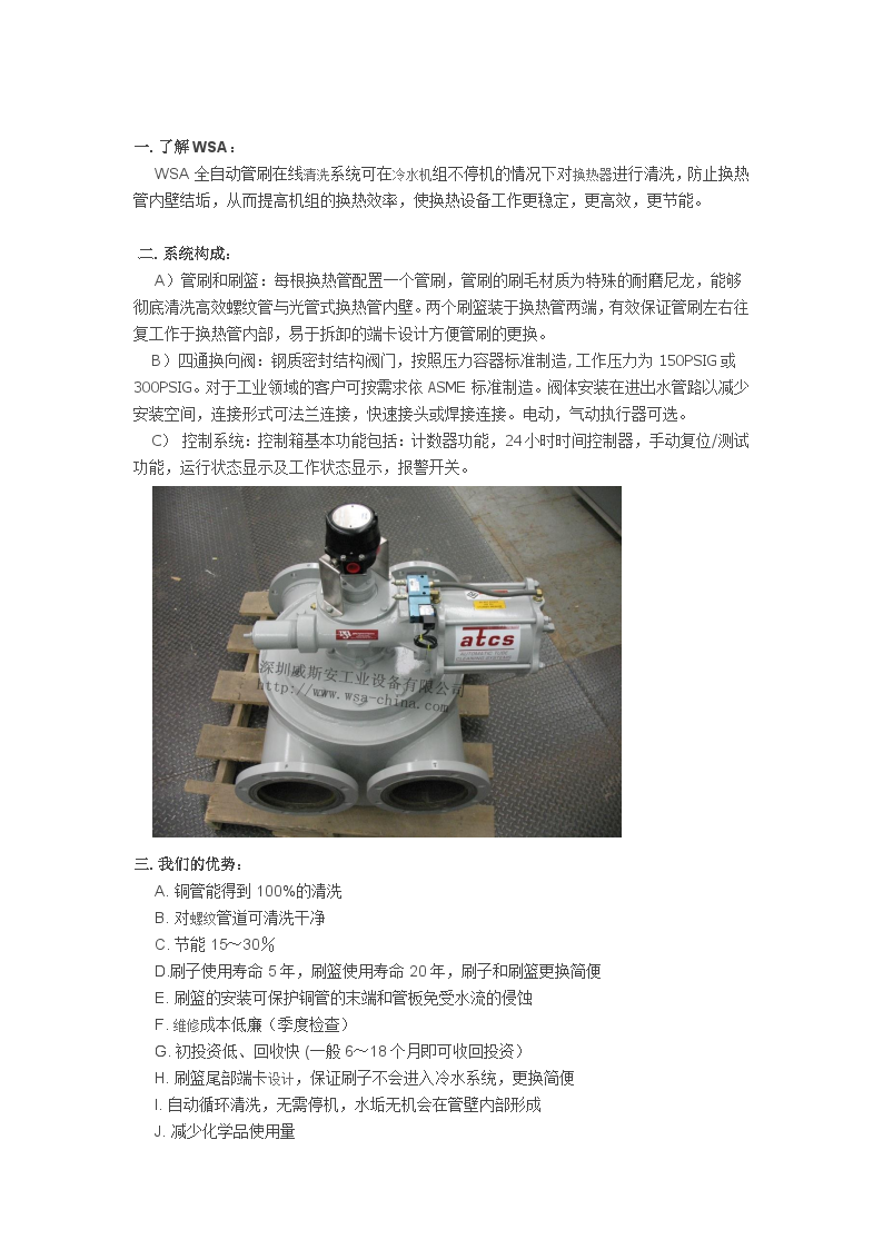 深圳WSA自动在线清洗系统