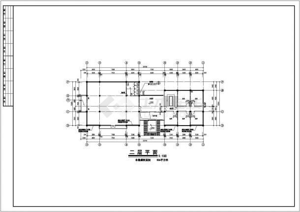 佛山市某街道俩栋2层框架结构商务会所建筑设计CAD图纸（每栋680平米）-图二