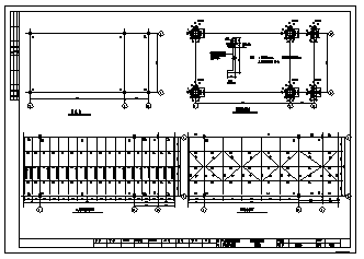 过街天桥设计_某三层钢结构过街天桥结构施工cad图纸-图一