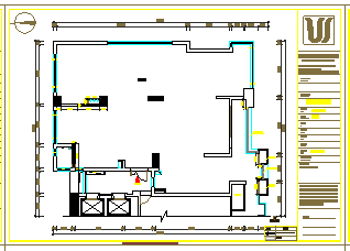 美式-金色海岸三室两厅家装设计cad施工图_图1