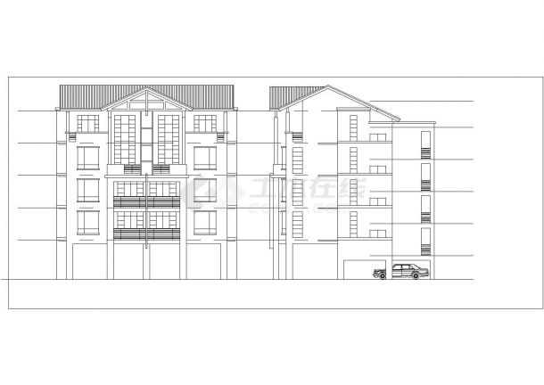沧州市江南雅苑小区住宅楼和小区会所建筑设计CAD图纸（含总图）-图一