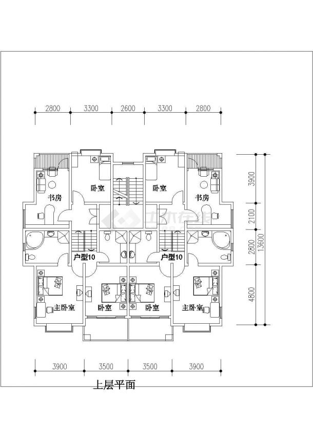 沧州市江南雅苑小区住宅楼和小区会所建筑设计CAD图纸（含总图）-图二