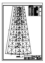 某20米钢结构格构式塔架塔架三角烟囱结构施工cad图_三角烟囱施工-图二