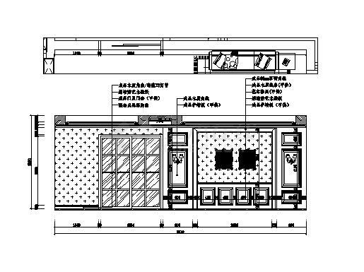 美式风格三居室装修施工图-图一