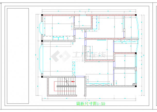 某地三室两厅装修图CAD图纸-图二
