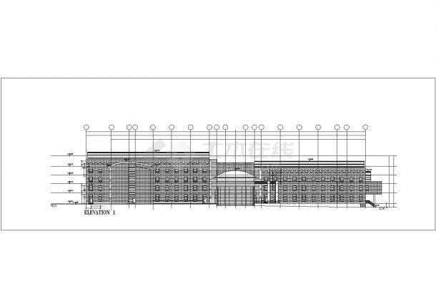 北京某重点大学4层框架结构外国教授公寓楼建筑设计CAD图纸-图二