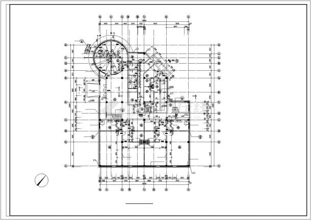 广东省东莞市宝韵幼儿园教师办公楼建筑装修CAD图纸-图一