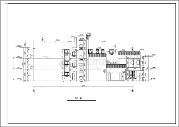 广东省东莞市宝韵幼儿园教师办公楼建筑装修CAD图纸-图二