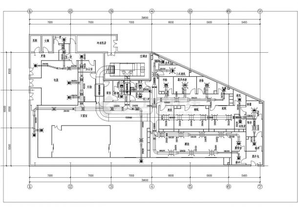 某医院输液车间洁净空调CAD建筑设计施工图-图一