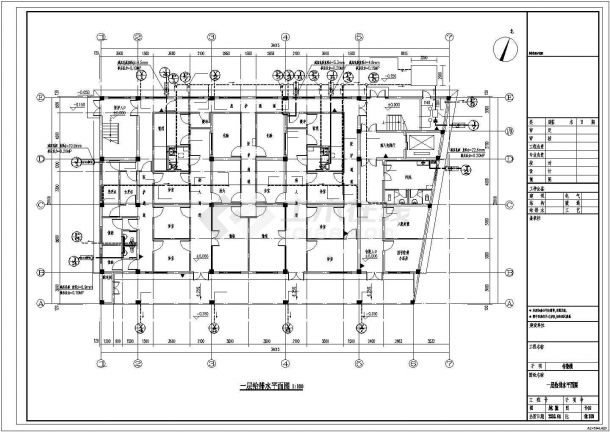 [浙江]九层医疗综合楼给排水施工图纸（含设计说明）-图一