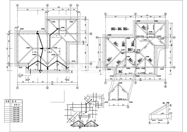 某度假村别墅结构设计CAD建筑设计施工图-图二