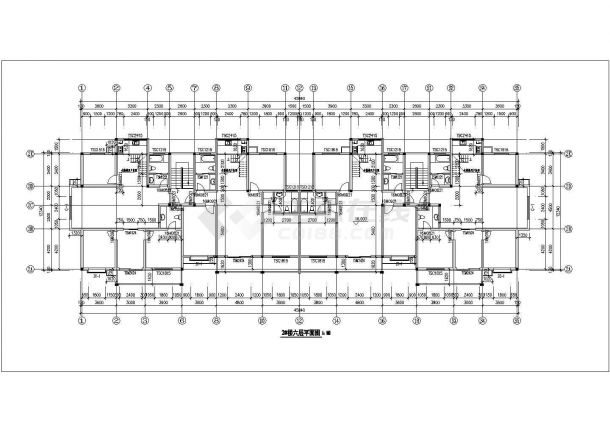 沈阳市萃林佳苑小区6层砖混结构住宅楼建筑设计CAD图纸（含车库和阁楼）-图二