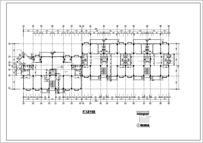 西安市琴韵花园小区11层框架结构住宅楼全套建筑设计CAD图纸_图1
