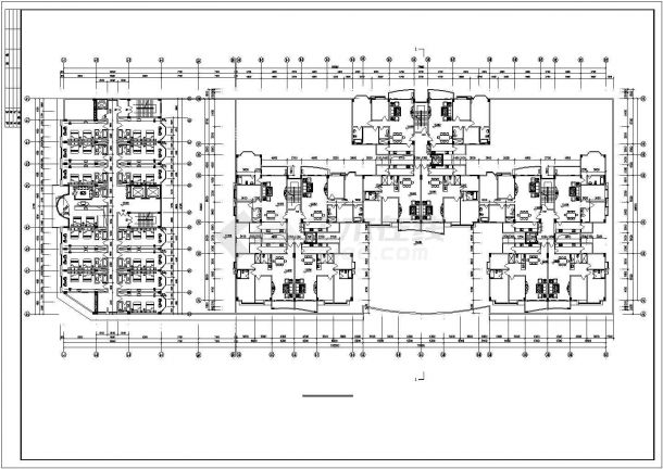 重庆市御堇花园小区11层框架结构商住楼建筑设计CAD图纸（1-3层商用）-图一