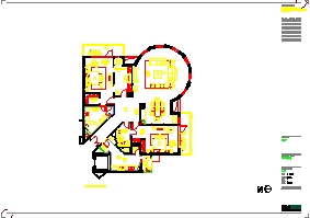 上海伦敦广场A1样板房装修设计cad施工图附实景照片-图二
