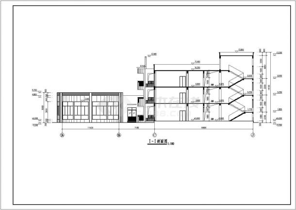 黑龙江省佳木斯市莱恩双语幼儿园教师办公楼装修设计CAD图纸-图二