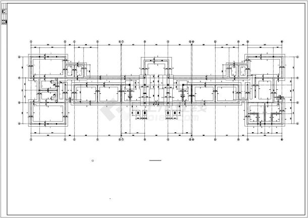 某5层砖混结构学校结构CAD平面布置参考图-图一
