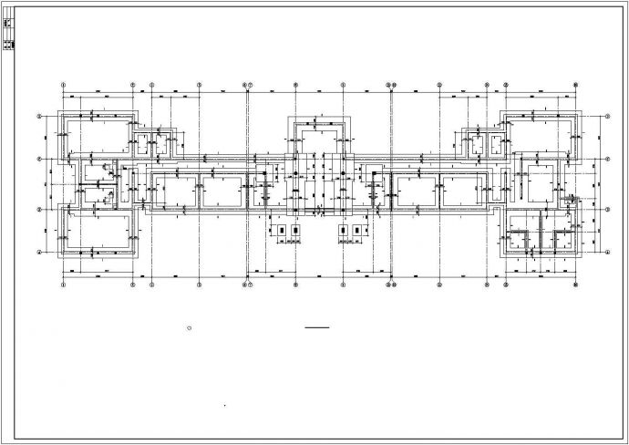 某5层砖混结构学校结构CAD平面布置参考图_图1