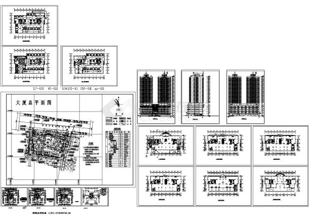 某高层住宅全套建筑施工CAD图纸-图一