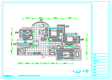 超现代风格三室二厅装修设计cad施工图（含效果）-图一